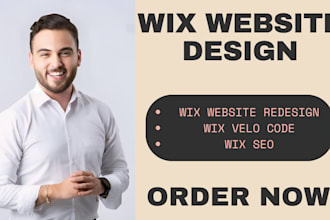 design and redesign stunning wix portfolio website do wix velo code wix seo