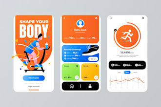 develop custom ai health fitness tracking app gym app for android and ios app