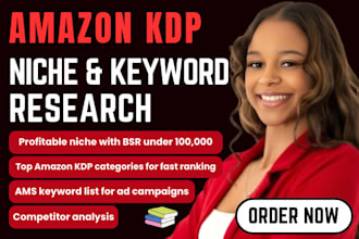do profitable niche research and keyword research for amazon KDP