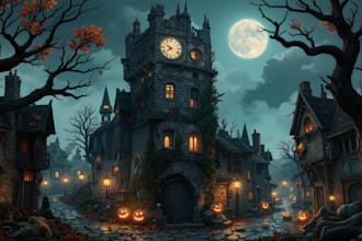 make scary halloween party video