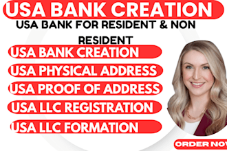 setup USA bank creation llc registration us bank wise mercury USA bank account