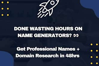 brainstorm startup names and find matching domains