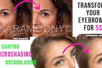 create a eyebrow microblading microblading simulation