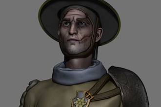 a 3d character ready for 3d printing, gaming, production