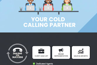 be your professional cold calling expert and convert leads into sales