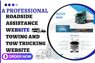 design a professional roadside assistance website towing and tow truck website