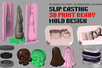 do 3d silicon mold, chocolate mold, resin mold for candy, chocolate, soap stl