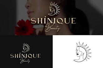 make a minimalist cosmetic, beauty or fashion logo design