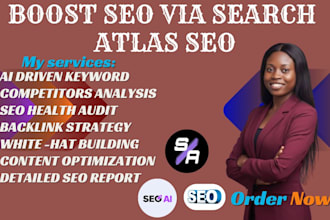 boost SEO via search atlas otto ai optimization rank website oraganic traffic