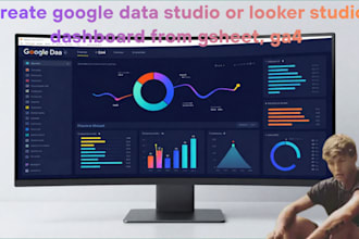 create google data studio or looker studio dashboard from gsheet, ga4