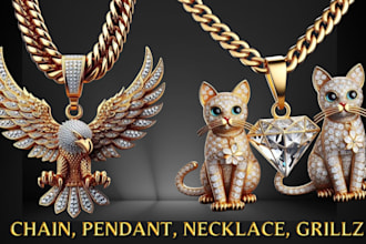 do 3d cad jewelry design for pendants, bracelets, grillz, rings and bas relief