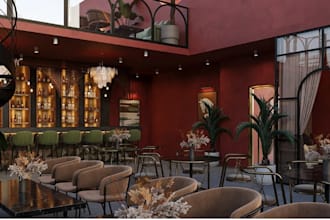cgi bar interior,rooftop restaurant,café design,cocktail bar,lounge decor,hookah