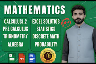 help in mathematics, statistics, programming and excel projects