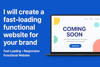 create a fast loading HTML coming soon page for your brand