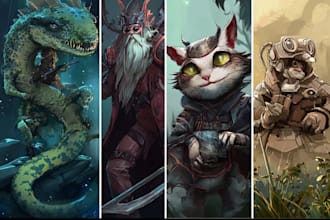 illustrate fantasy art creatures and characters