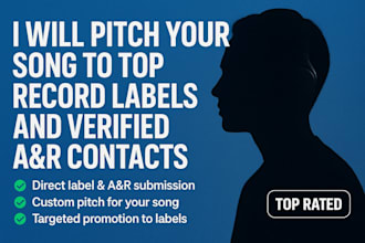 pitch your song to top record labels and verified a and r contacts