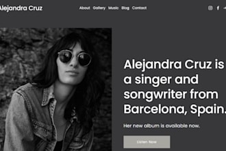 design squarespace musician website album release website dj website