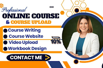 build online course website upload video course in kajabi thinkific teachable