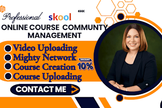 upload video courses to skool community and organize course content