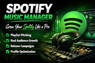 manage and submit your album on top spotify playlists for real streams