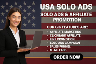 do USA solo ads campaign affilate link promotion clickbank promotion mlm leads