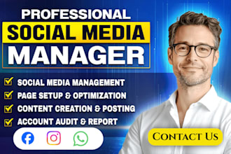 social media manager, facebook ads, intagram ads and fb page managing