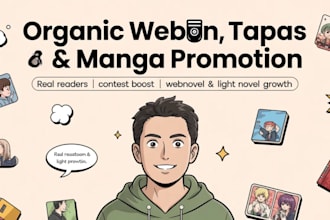 promote your webtoon, tapas, manga, webnovel organically for contest and growth