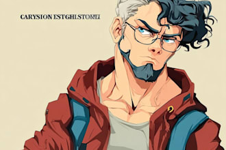 do your character in cartoonish or marvel or anime style
