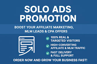 do solo ads promotion, solo ads, mlm lead promotion, affiliate link marketing