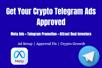 get telegram ads approved and promote channel on meta ads, telegram promotion