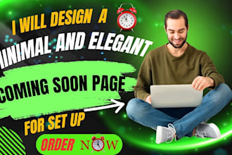 design an attractive coming soon page for wordpress, framer, or webflow