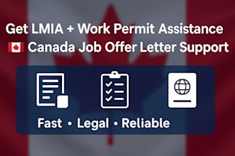help you get lmia, work permit, and verified canadian job offer