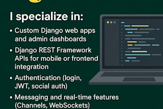 build modern python django websites and apis