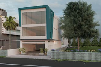 design and make 3d model on revit with lumion rendering