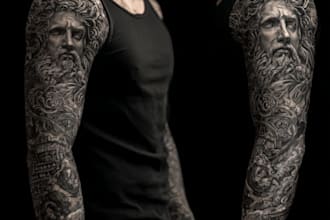 do sleeve tattoo design tattoo cover up custom tatoo design
