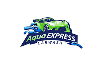 design wonderful aqua express car wash logo