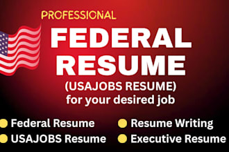 federal resume, usajobs resume, executive resume and resume writing