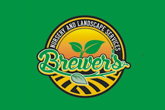 design unique brewers nursery and landscape logo