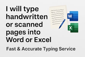 type pdf or handwritten pages into word or excel