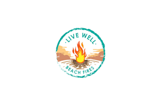 design classic wonderful beach fire logo