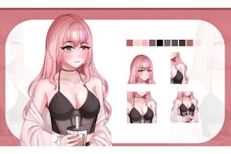 pngtuber vtuber cute chibi pngtuber character  live2d rig pngtuber live2d vtuber