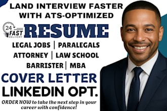 write a winning legal, paralegal, lawyer, attorney, and law student resume or CV