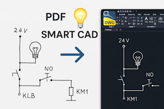 convert electrical schematics pdfs into accurate autocad dwg drawings