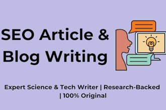 write engaging SEO articles on science or lifestyle topics
