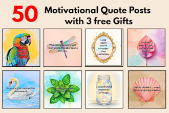 provide 50 unique motivational quotes for your instagram posts or etsy products