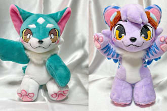create a custom handmade plush toy, stuffed animal, or crochet kawaii plushie
