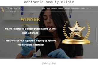 create an aesthetic beauty clinic website