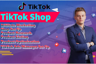 setup tiktok shop, tiktok affiliate and tiktok shop marketing