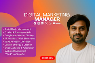 be your expert digital marketing manager and social media strategist