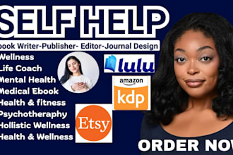 edit write self help ebook workout plan weight loss guide, mental health journal